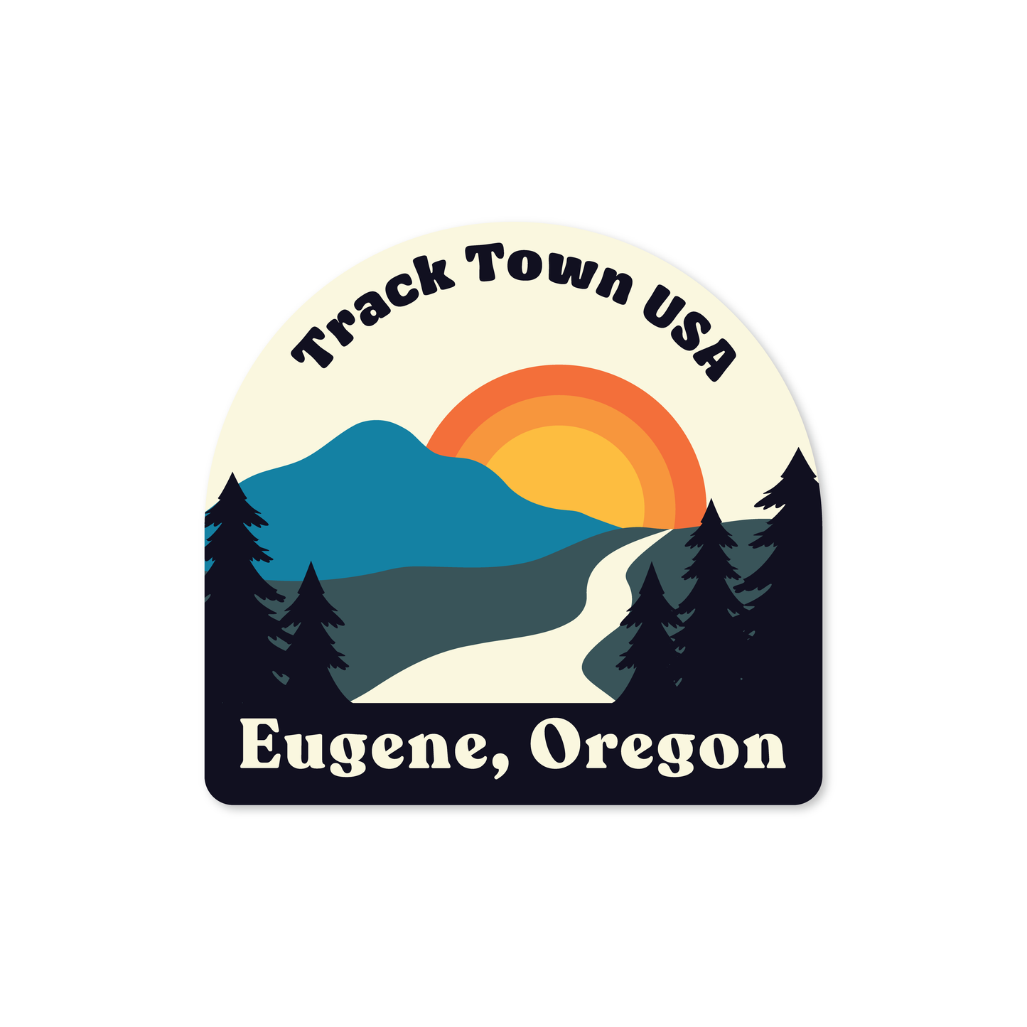Eugene, Oregon Track Sticker