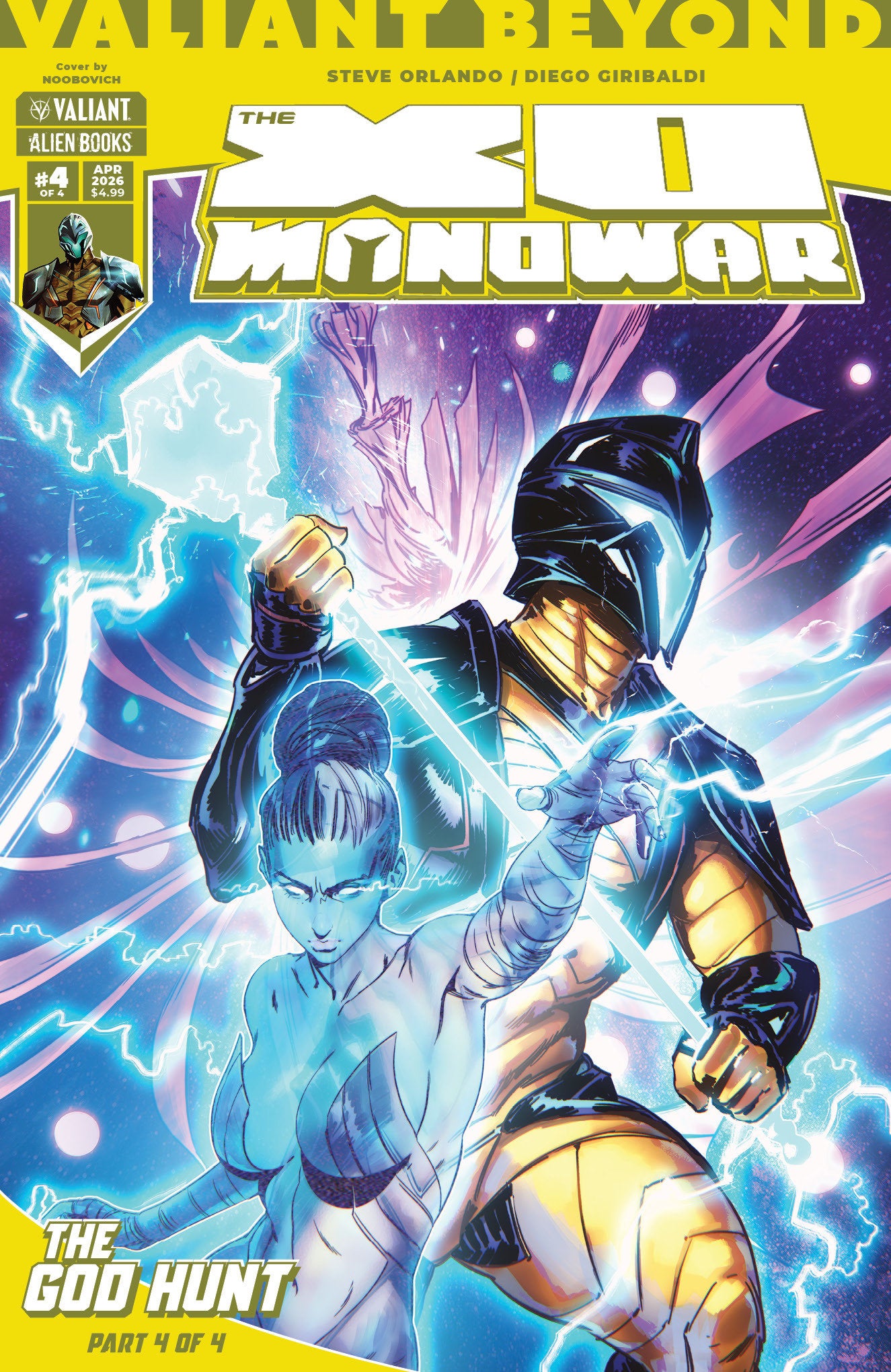 Valiant Beyond: The X O Manowar #8  The God Hunt #4 Cover A (Noobovich)