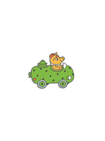 Out of Print Enamel Pin - Richard Scarry's Pickle Car