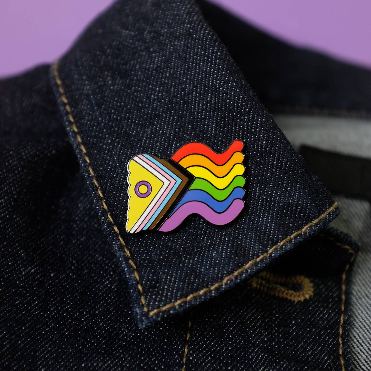 Intersex-Inclusive Squiggly Pride Pin