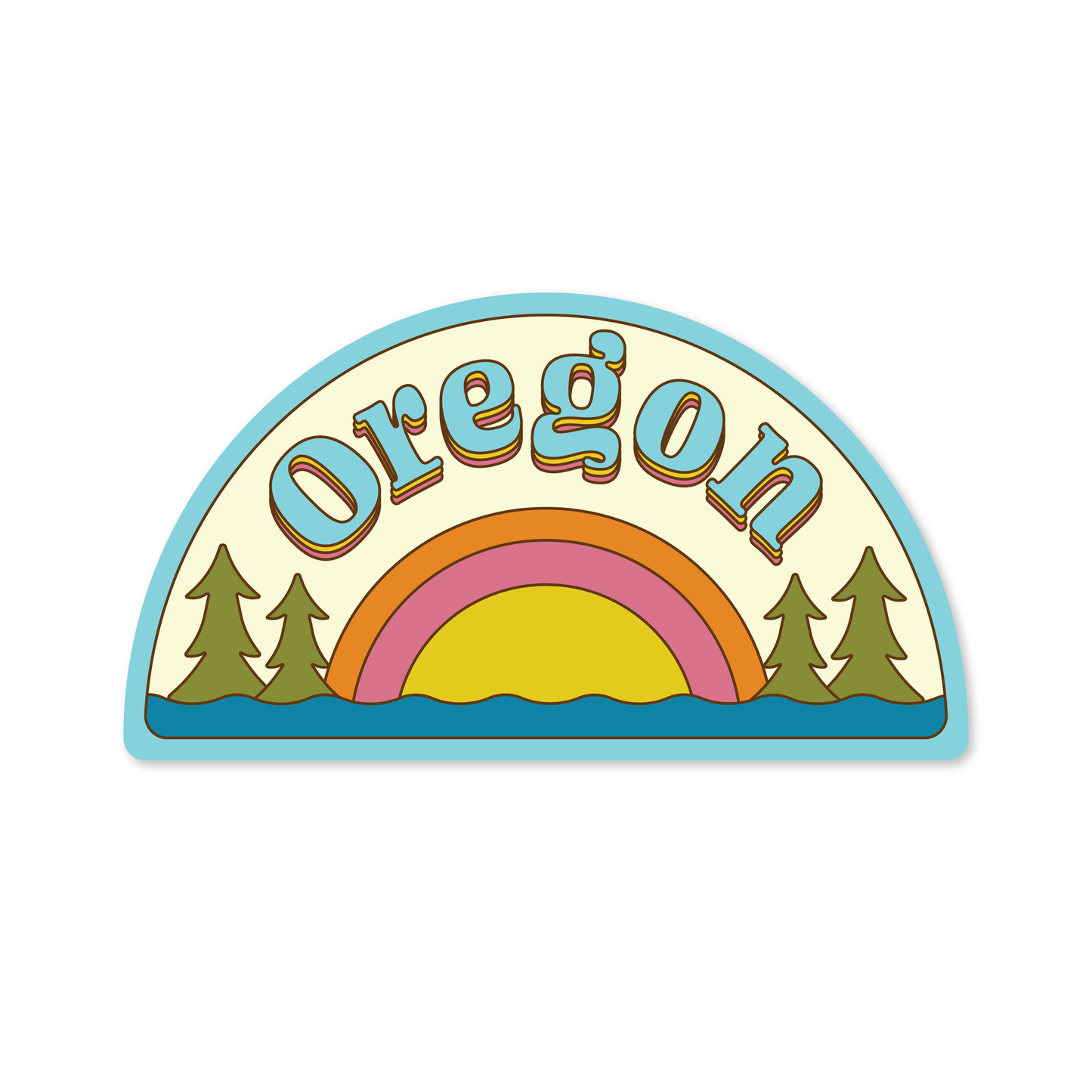 Retro Oregon Sticker