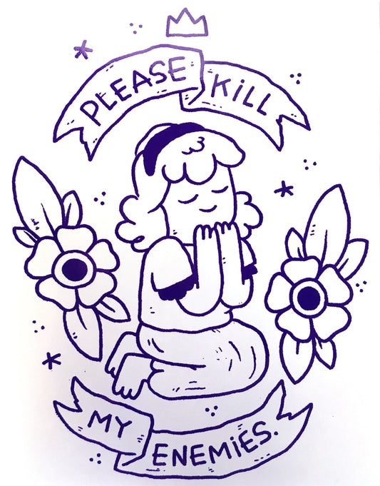 Sticker: Please Kill My Enemies by Michael Sweater